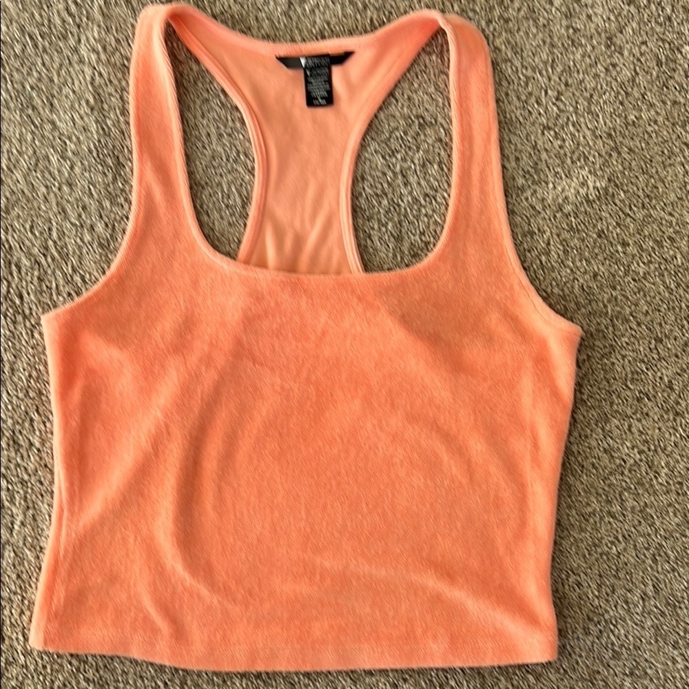 Victoria's Secret On Point Women's Orange Terry Tank Top